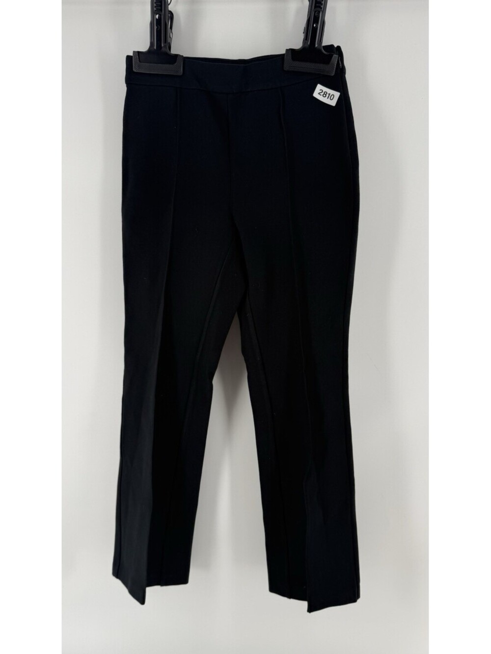 J.CREW Women's Black Solid Dress Pants Flat Front Machine Wash Viscose Blend